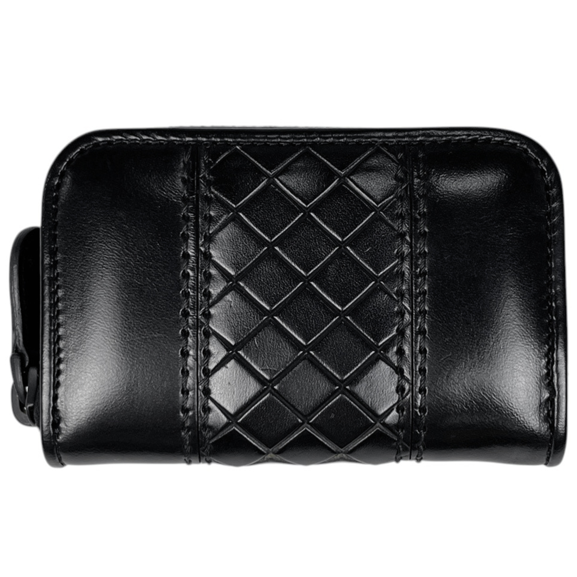 Bottega Veneta Intrecciato Wallet/Coin Purse/Card Case, Leather, Black, 11407...